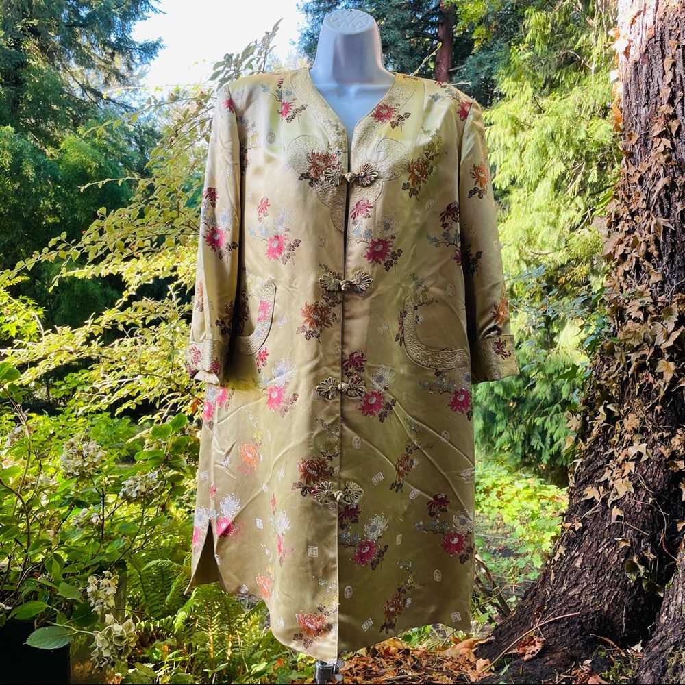 Vintage Chinese Style Long Jacket / Duster